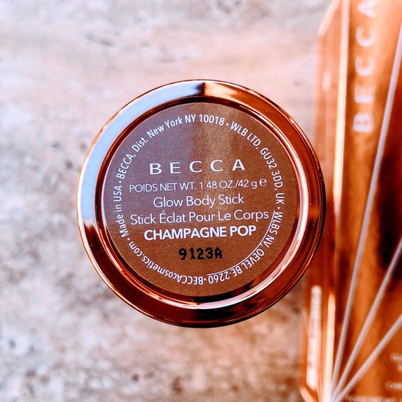 NEW BECCA Glow Body Stick "Champagne Pop" Unused Not Swatched Full Size 1.48oz - Picture 3 of 7